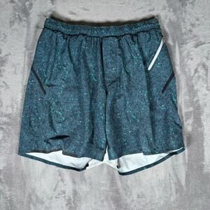 Lululemon Men’s Matrix Pace Breaker Shorts Lined Teal Black Size L
